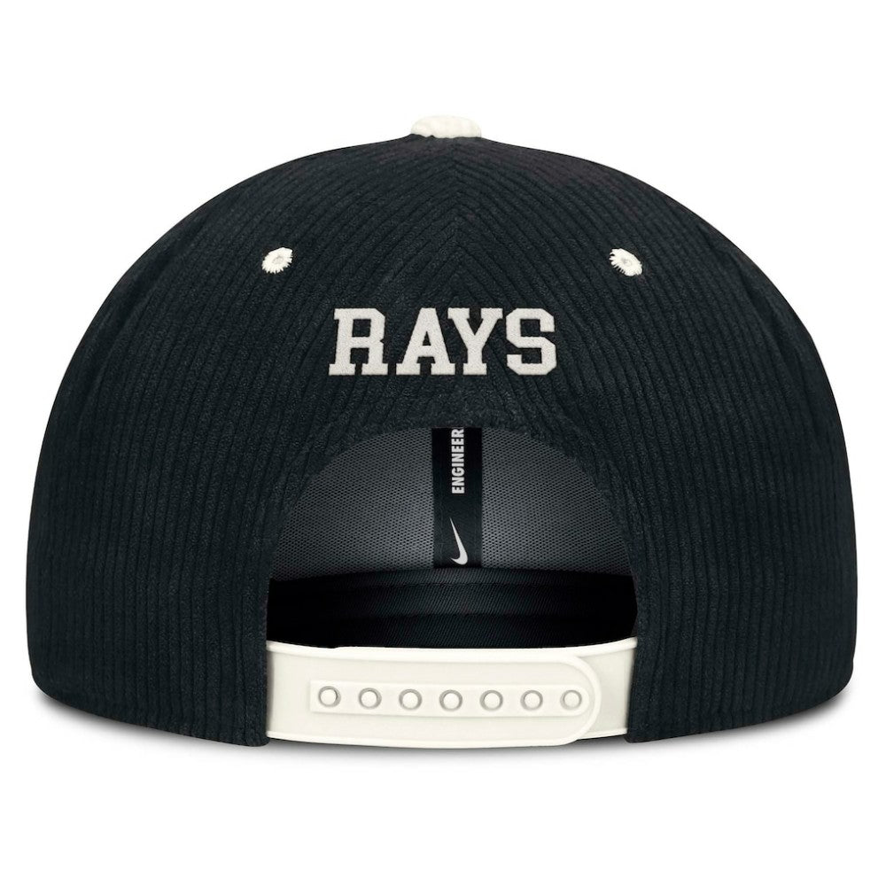 Tampa Bay Rays Nike Pro Corduroy Structured Snapback Hat - Black Hats