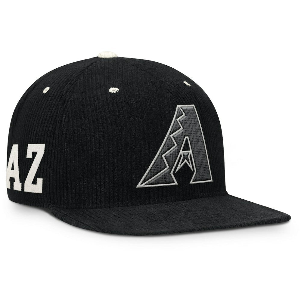 Arizona Diamondbacks Nike Pro Corduroy Structured Snapback Hat - Black Hats