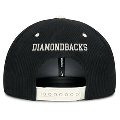 Arizona Diamondbacks Nike Pro Corduroy Structured Snapback Hat - Black Hats