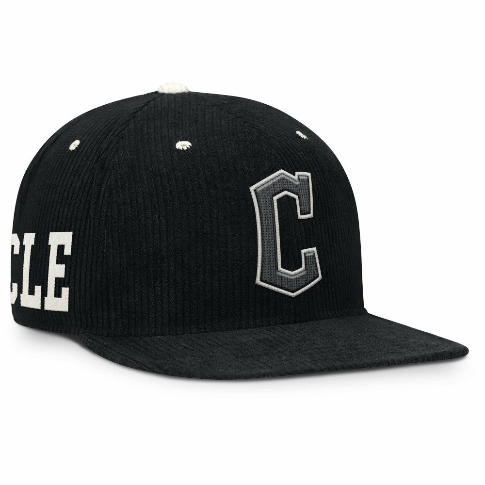 Cleveland Guardians Nike Pro Corduroy Structured Snapback Hat - Black Hats