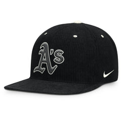 Athletics Nike Pro Corduroy Structured Snapback Hat - Black Hats