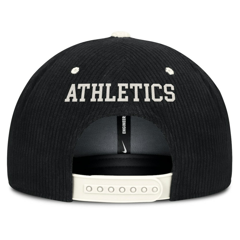 Athletics Nike Pro Corduroy Structured Snapback Hat - Black Hats