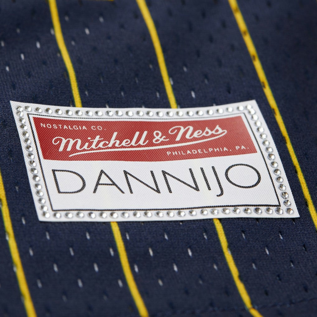 Golden State Warriors x DANNIJO Women's Fashion Baseball Jersey Blue - Mitchell & Ness