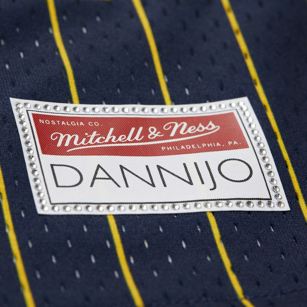 Golden State Warriors x DANNIJO Women's Fashion Baseball Jersey Blue - Mitchell & Ness