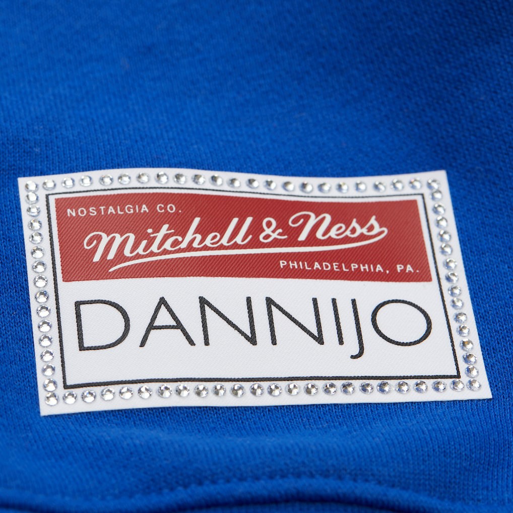 Golden State Warriors x DANNIJO Women's Blocked Pullover Sweatshirt Gold/Royal - Mitchell & Ness outlet