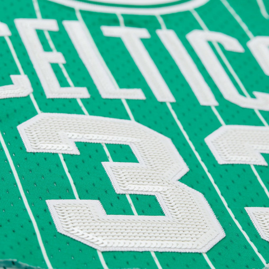 Larry Bird Boston Celtics x DANNIJO Women's Fashion Cropped Basketball Jersey Kelly Green - Mitchell & Ness outlet