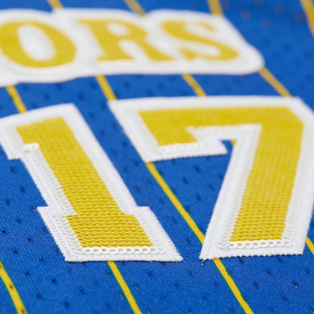 Chris Mullin Golden State Warriors x DANNIJO Women's Fashion Cropped Basketball Jersey Royal - Mitchell & Ness