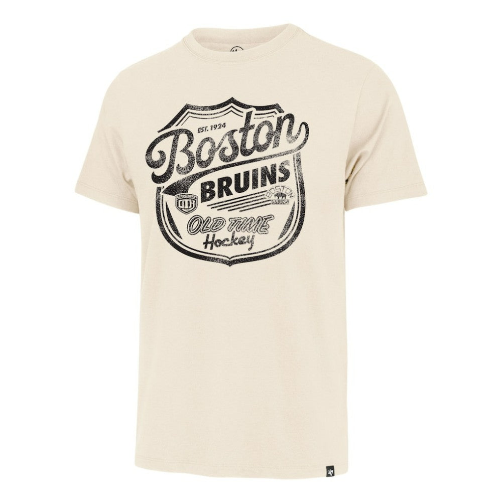 Boston Bruins '47 Poke Check Franklin T-Shirt - Cream | US 202209314