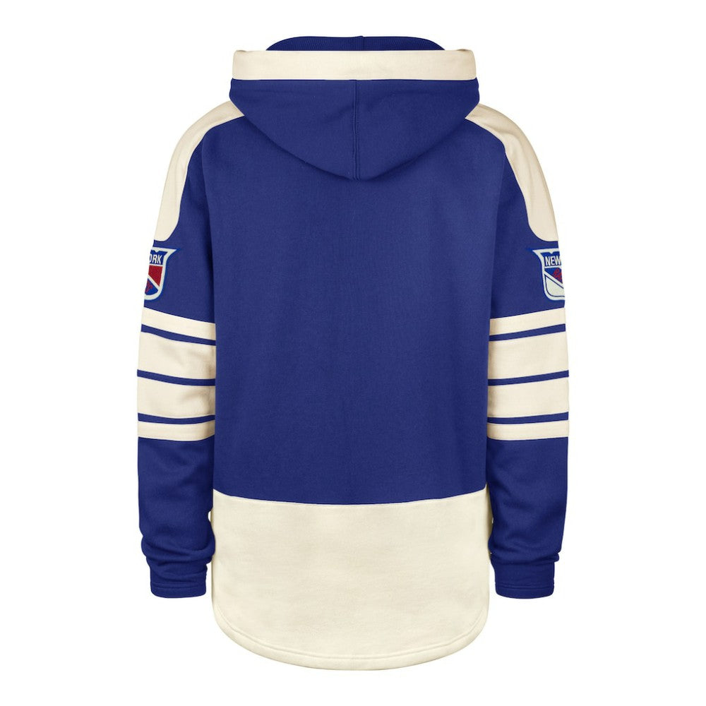 New York Rangers '47 Blue Line Heritage Lacer Pullover Hoodie - Blue | US 202209322