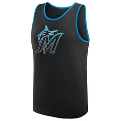 Miami Marlins Logo Athletic Unmatched Success Tank Top - Black Tanks