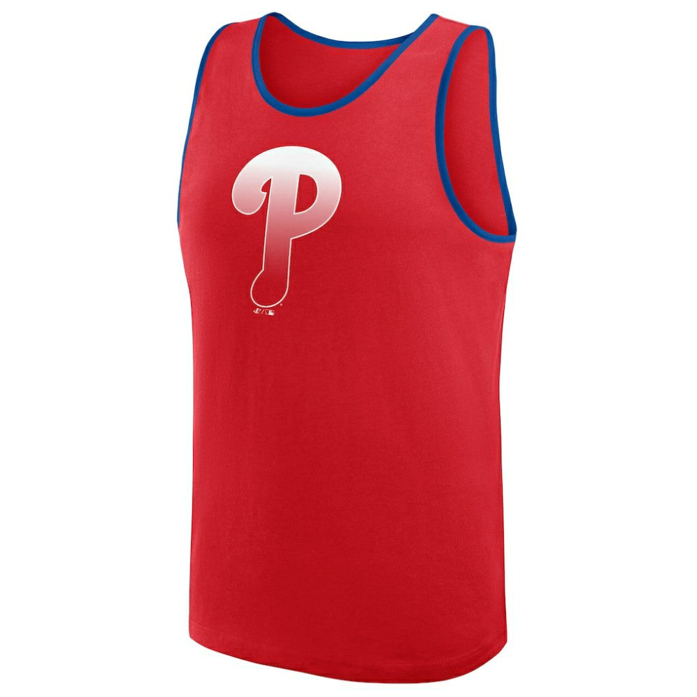 Philadelphia Phillies Logo Athletic Unmatched Success Tank Top - Red Tanks