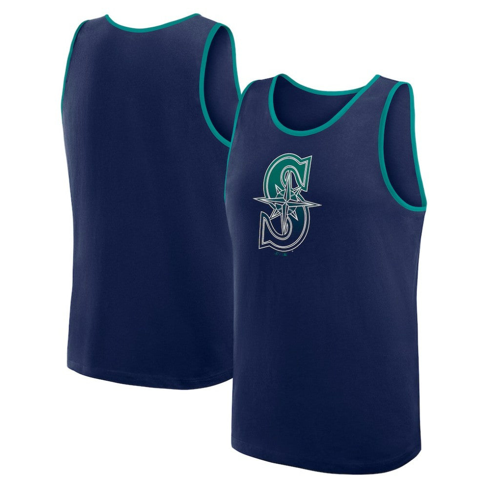 Seattle Mariners Logo Athletic Unmatched Success Tank Top - Navy Tanks