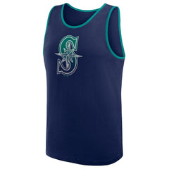 Seattle Mariners Logo Athletic Unmatched Success Tank Top - Navy Tanks