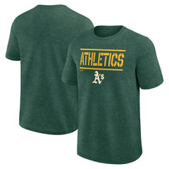 Athletics Logo Athletic Top Notch T-Shirt - Heather Green T-shirts