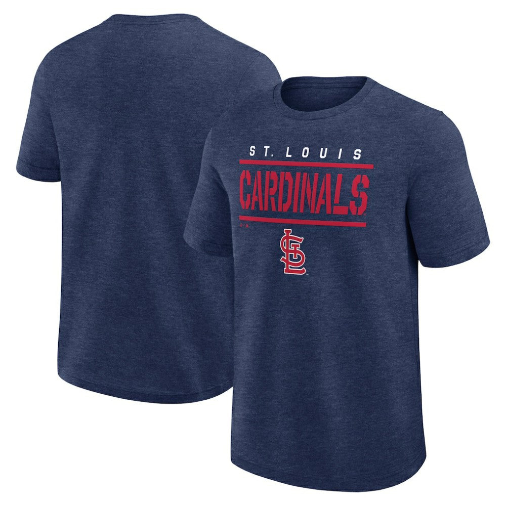 St. Louis Cardinals Logo Athletic Top Notch T-Shirt - Heather Navy T-shirts