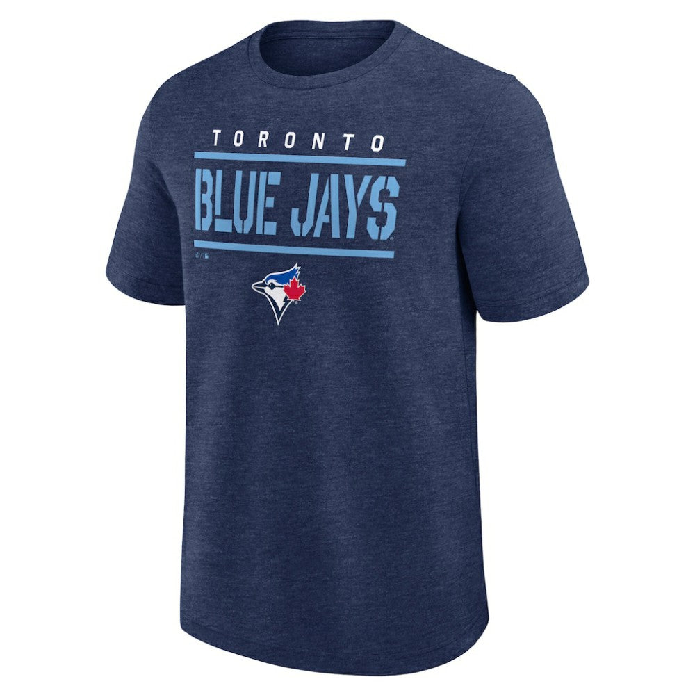 Toronto Blue Jays Logo Athletic Top Notch T-Shirt - Heather Navy T-shirts
