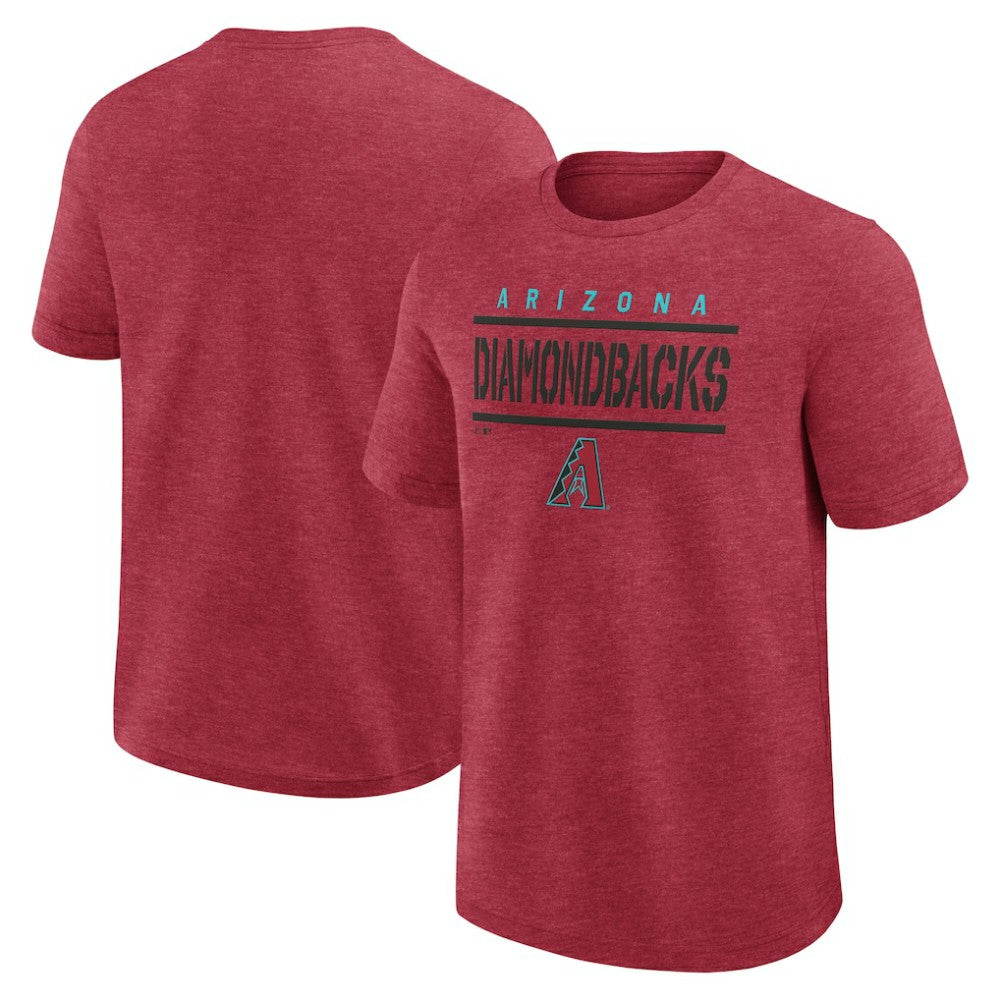 Arizona Diamondbacks Logo Athletic Top Notch T-Shirt - Heather Red T-shirts
