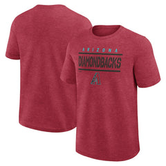 Arizona Diamondbacks Logo Athletic Top Notch T-Shirt - Heather Red T-shirts