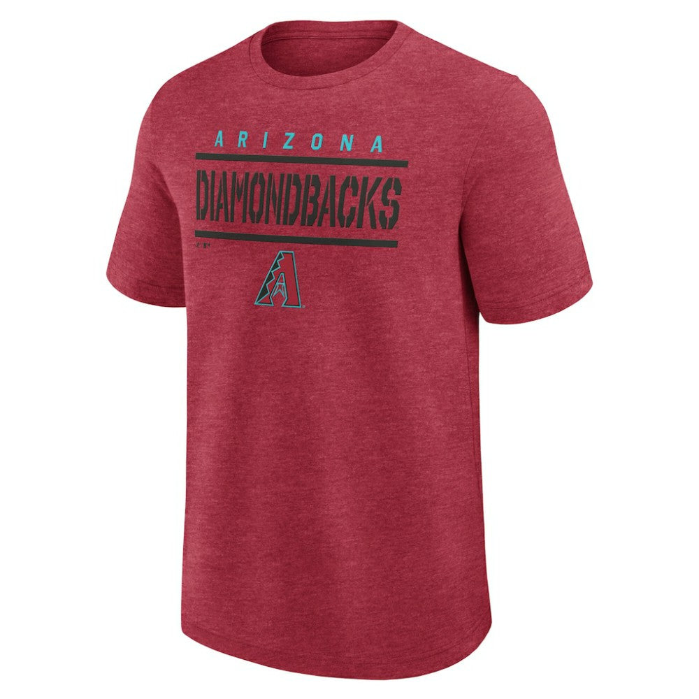Arizona Diamondbacks Logo Athletic Top Notch T-Shirt - Heather Red T-shirts