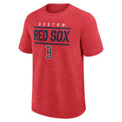 Boston Red Sox Logo Athletic Top Notch T-Shirt - Heather Red T-shirts