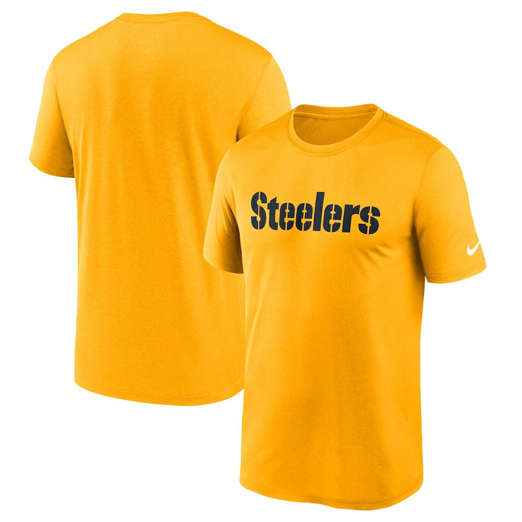 Pittsburgh Steelers Primetime Legend Wordmark Performance T-Shirt - Gold T-shirts