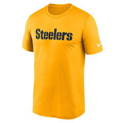 Pittsburgh Steelers Primetime Legend Wordmark Performance T-Shirt - Gold T-shirts