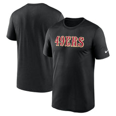 San Francisco 49ers Primetime Legend Wordmark Performance T-Shirt - Black T-shirts