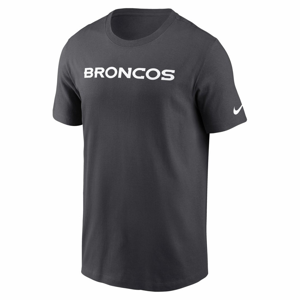 Denver Broncos Primetime Wordmark Essential T-Shirt - Anthracite T-shirts