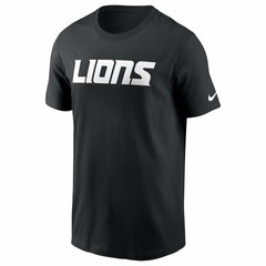 Detroit Lions Primetime Wordmark Essential T-Shirt - Black T-shirts