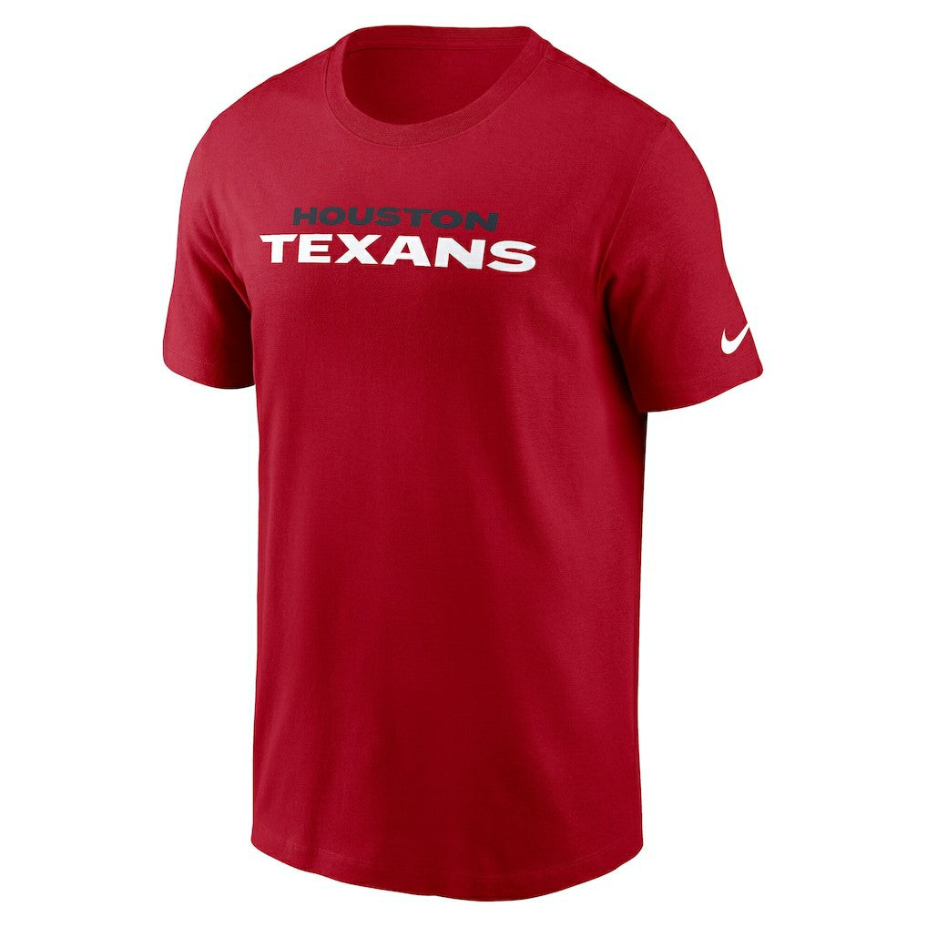 Houston Texans Primetime Wordmark Essential T-Shirt - Red T-shirts