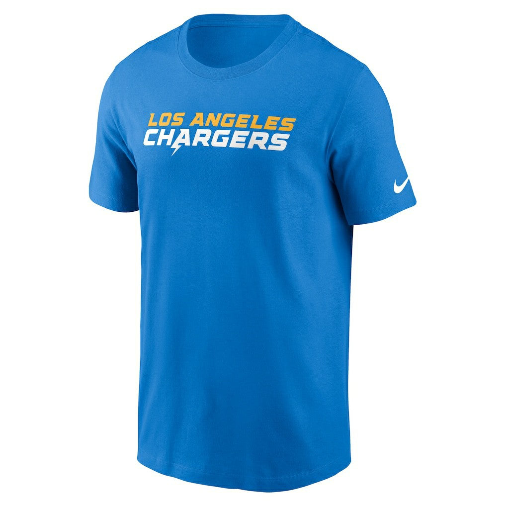 Los Angeles Chargers Primetime Wordmark Essential T-Shirt - Powder Blue T-shirts