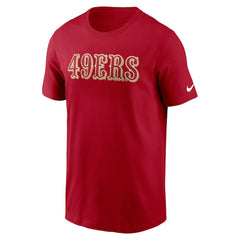 San Francisco 49ers Primetime Wordmark Essential T-Shirt - Scarlet T-shirts