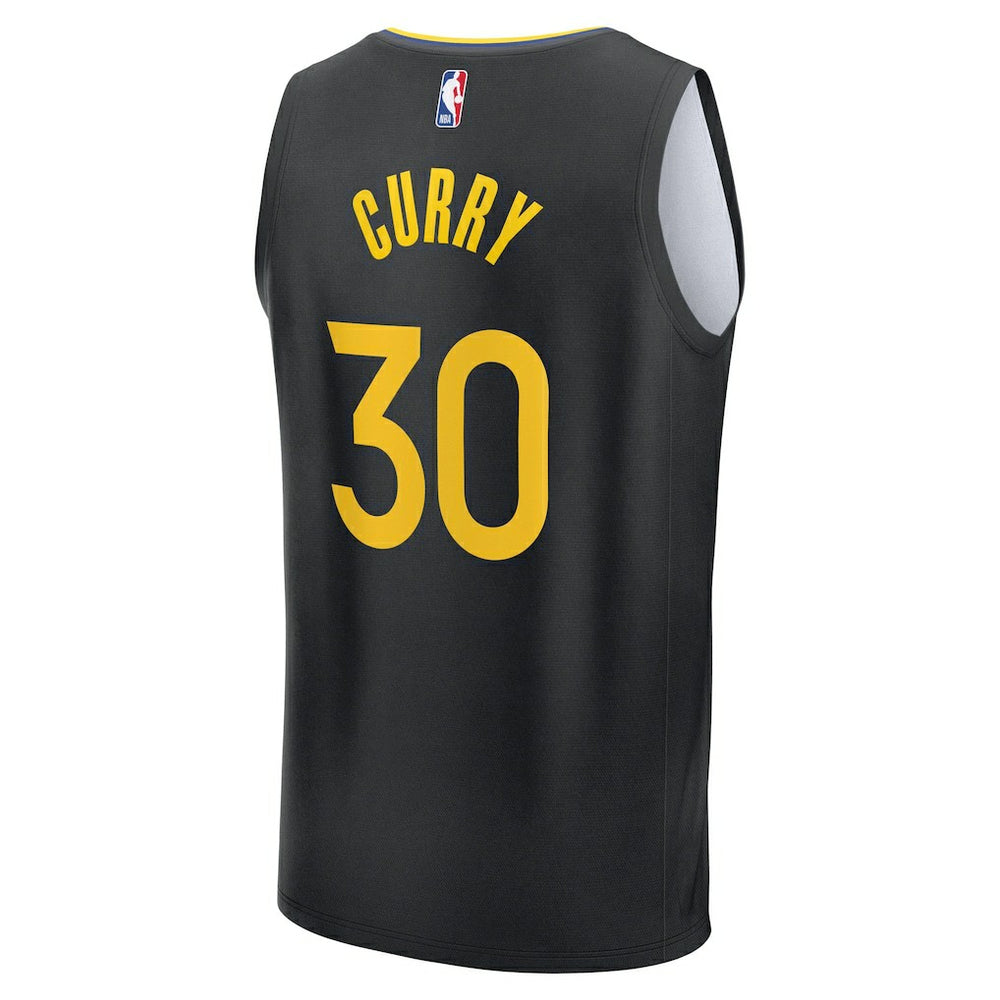 Stephen Curry Golden State Warriors Fast Break Replica Player Jersey Statement Editi- Black - Fanatics