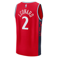 Kawhi Leonard LA Clippers Fast Break Replica Player Jersey Statement Edition Red - Fanatics