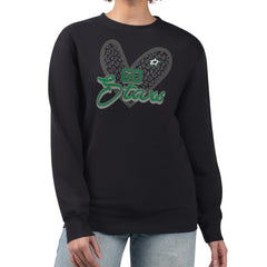 Dallas Stars G-III 4Her by Carl Banks Women's Animal Print Heart Fleece Pullover Sweatshirt - Black | US 202213887