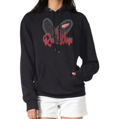 Detroit Red Wings G-III 4Her by Carl Banks Women's Animal Print Heart Fleece Pullover Hoodie - Black | US 202213931