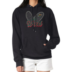 Minnesota Wild G-III 4Her by Carl Banks Women's Animal Print Heart Fleece Pullover Hoodie - Black | US 202213933
