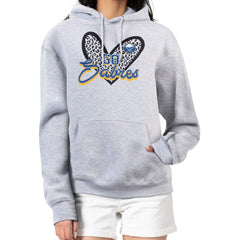 Buffalo Sabres G-III 4Her by Carl Banks Women's Animal Print Heart Fleece Pullover Hoodie - Heather Gray | US 202213960