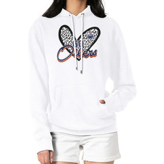 Edmonton Oilers G-III 4Her by Carl Banks Women's Animal Print Heart Fleece Pullover Hoodie - White | US 202214022