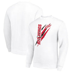 Detroit Red Wings Starter Color Scratch Pullover Sweatshirt - White | US 202215704