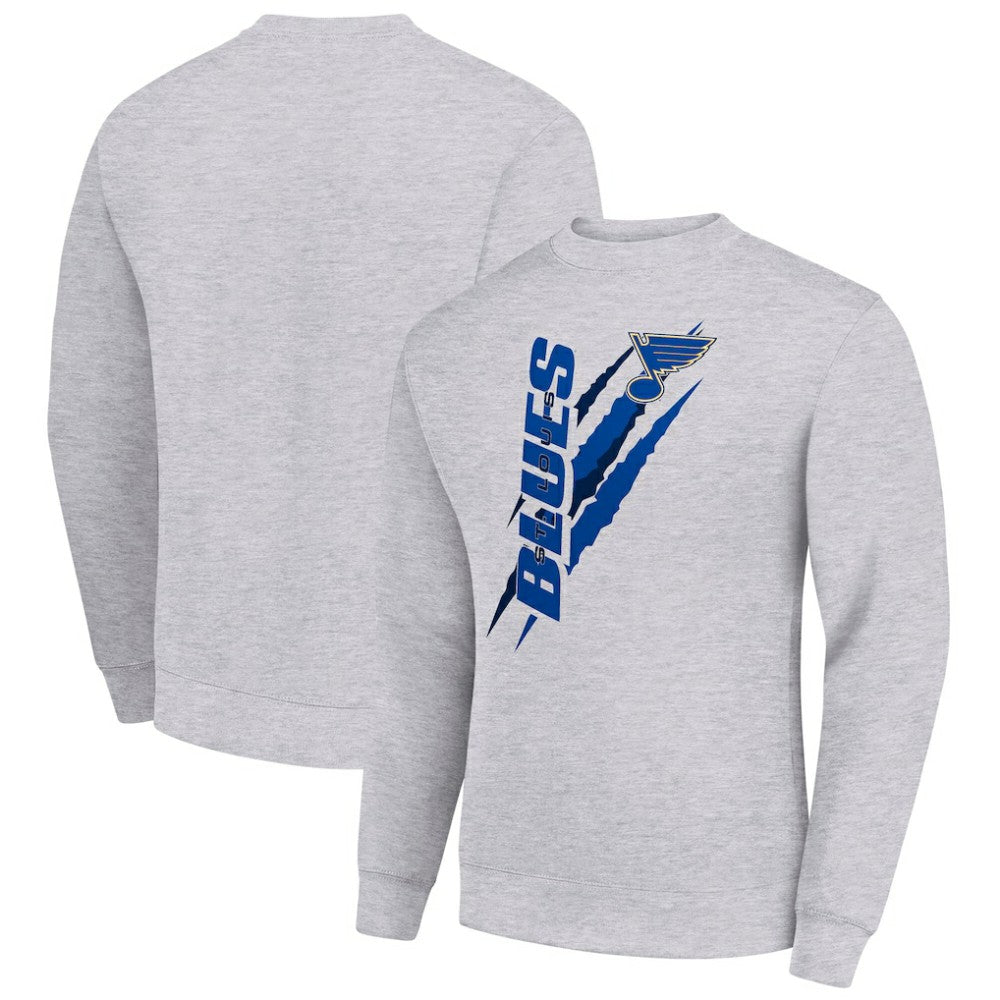 St. Louis Blues Starter Color Scratch Pullover Sweatshirt - Heather Gray | US 202215707