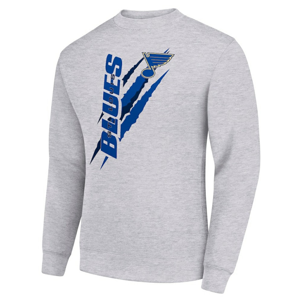 St. Louis Blues Starter Color Scratch Pullover Sweatshirt - Heather Gray | US 202215707