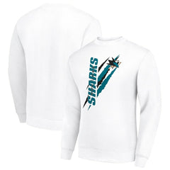 San Jose Sharks Starter Color Scratch Pullover Sweatshirt - White | US 202215712
