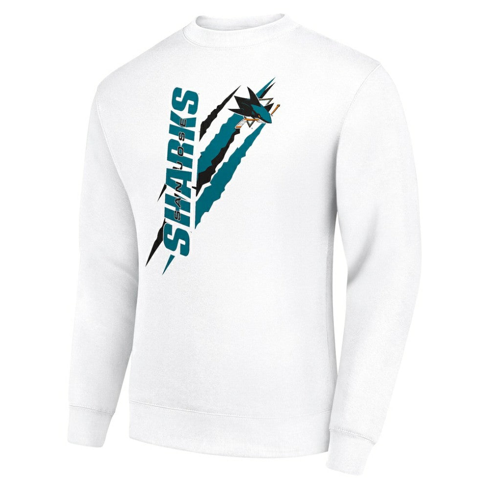 San Jose Sharks Starter Color Scratch Pullover Sweatshirt - White | US 202215712