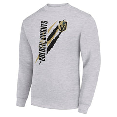Vegas Golden Knights Starter Color Scratch Pullover Sweatshirt - Heather Gray | US 202215713