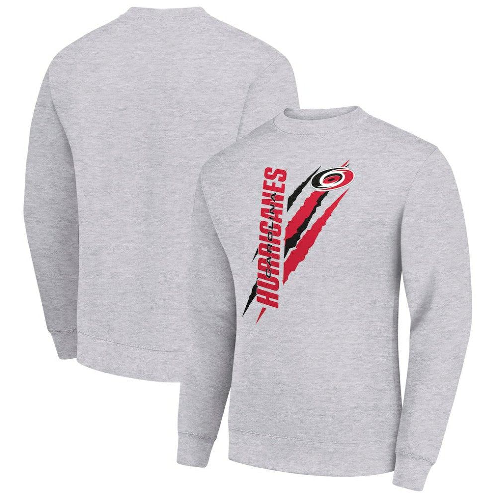 Carolina Hurricanes Starter Color Scratch Pullover Sweatshirt - Heather Gray | US 202215740