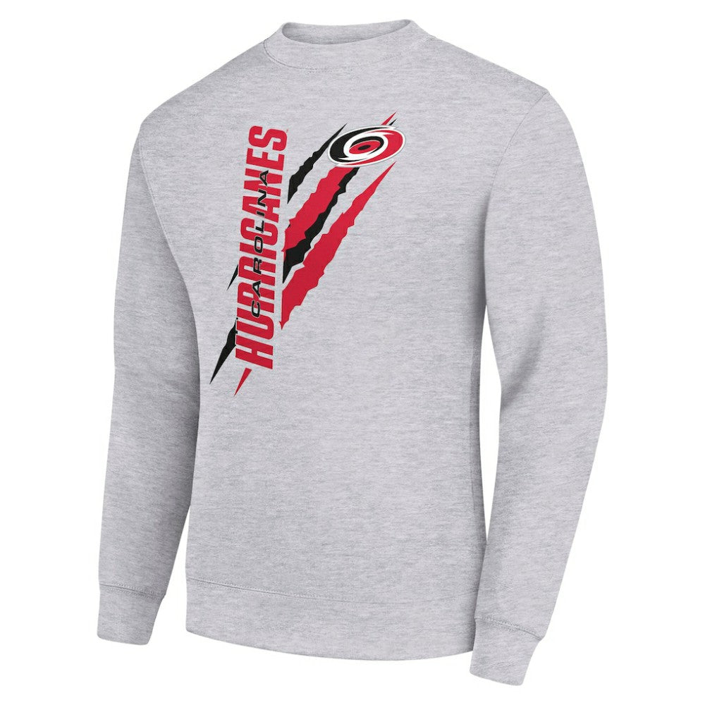 Carolina Hurricanes Starter Color Scratch Pullover Sweatshirt - Heather Gray | US 202215740
