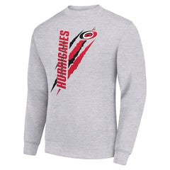 Carolina Hurricanes Starter Color Scratch Pullover Sweatshirt - Heather Gray | US 202215740