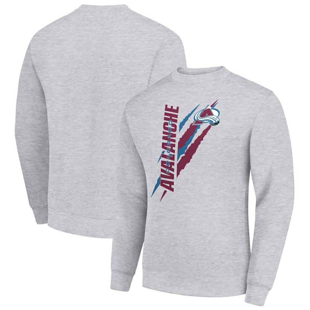 Colorado Avalanche Starter Color Scratch Pullover Sweatshirt - Heather Gray | US 202215743