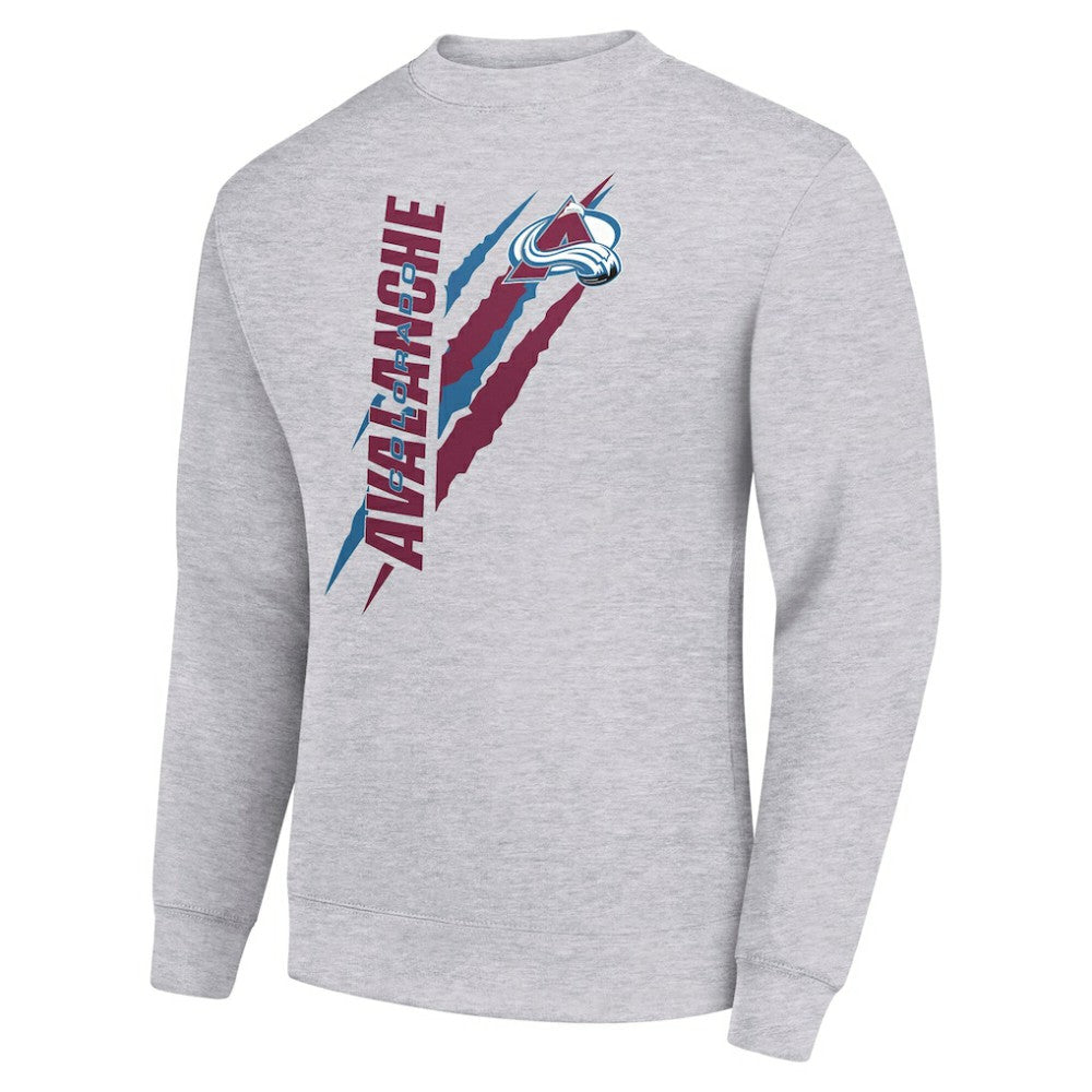 Colorado Avalanche Starter Color Scratch Pullover Sweatshirt - Heather Gray | US 202215743